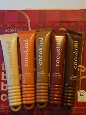 Cocokind Ceramide Lip Blur Balm Set - Mixed Shades-- new, 5pc set